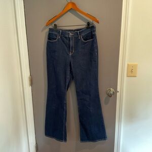 Old Navy Dark Blue High-Rise Flare Jeans